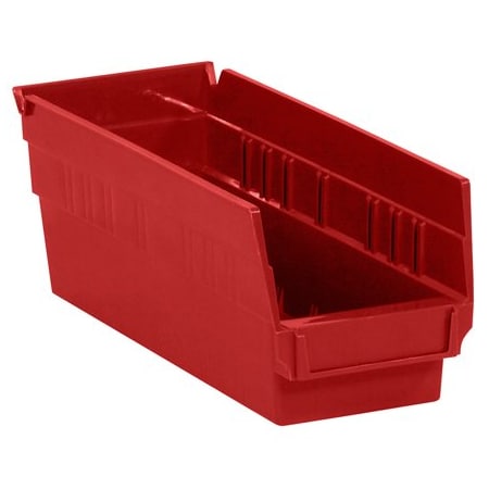 Bsc Preferred 11 5/8 x 4 1/8 x 4'' Red Plastic Shelf Bin Boxes, 36PK BUY00013282